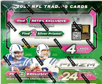 NEW - 2023 Panini PRIZM Factory Sealed Football Box w/96 Cards! Includes 3 Black/White Checker Prizms, 2 SILVER Prizm! - Chance for CJ Stroud Silver Prizm Rookie Card! - Plus Custom Novelty Mahomes Card Pictured