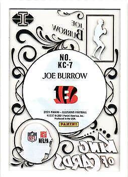 2021 Panini Illusions KC7 Joe Burrow King of Cards