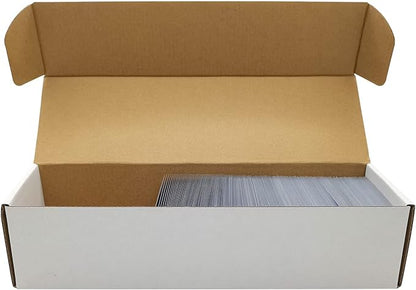 Trading Card Cardboard Storage with Dividers - For Baseball, Football, Sports Cards and MTG Playing Cards (6 Count)