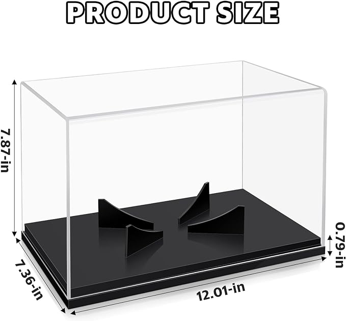 Football Display Case Full Size, TiopLior Football Case Display Case Clear with Removable Football Stand No Assembly Required Acrylic Display Case for Football