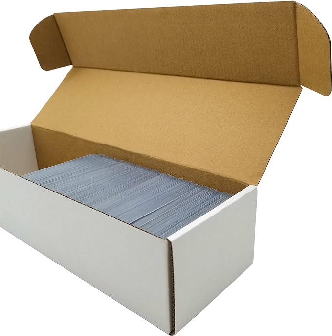 Trading Card Cardboard Storage with Dividers - For Baseball, Football, Sports Cards and MTG Playing Cards (6 Count)