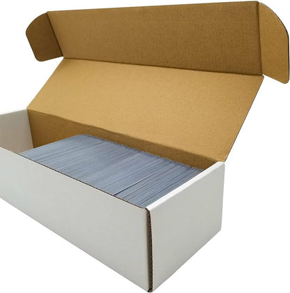 Trading Card Cardboard Storage with Dividers - For Baseball, Football, Sports Cards and MTG Playing Cards (6 Count)