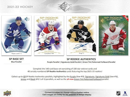 Upper Deck 2021-22 SP Hockey Card Blaster Box (8 Packs of Hockey Cards)