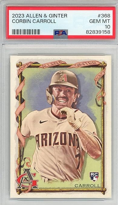 Graded 2023 Allen & Ginter Corbin Carroll #368 Rookie RC Baseball Card PSA 10 Gem Mint