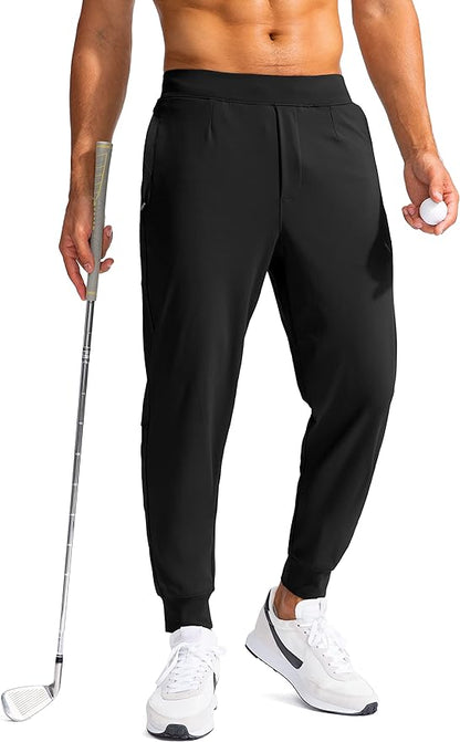 G Gradual Men's Golf Joggers Pants with Zipper Pockets Stretch Sweatpants Slim Fit Track Pants Joggers for Men Work Running