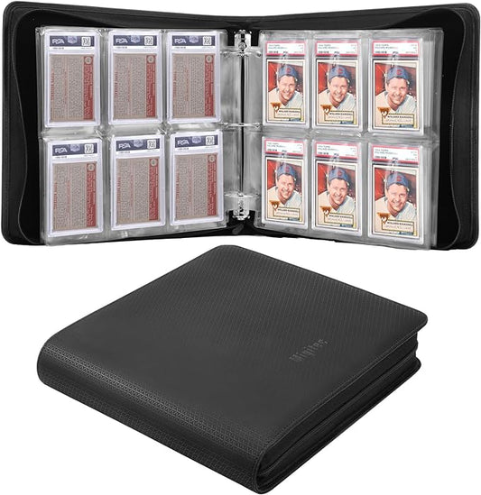 Graded Card Binder for 60 PSA Slabs, Protective Zippered Storage and Display Album for Graded Card, Also Compatible with CSG, BGS, SGC, CGC Cards