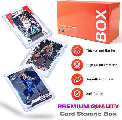 3"X4" Card Sleeves Top Loaders for Cards, Baseball Card Protectors Hard Plastic, Premium Toploaders Card Holder Penny Sleeves for Trading Sports Football Cards (100 Toploaders)