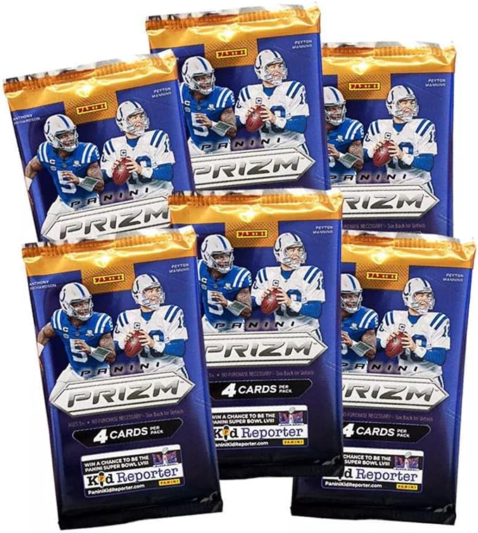 2023 Panini Prizm Football Trading Card Blaster Box - 24 Football Cards - Plus 5 Toploaders to Help Protect Your Cards